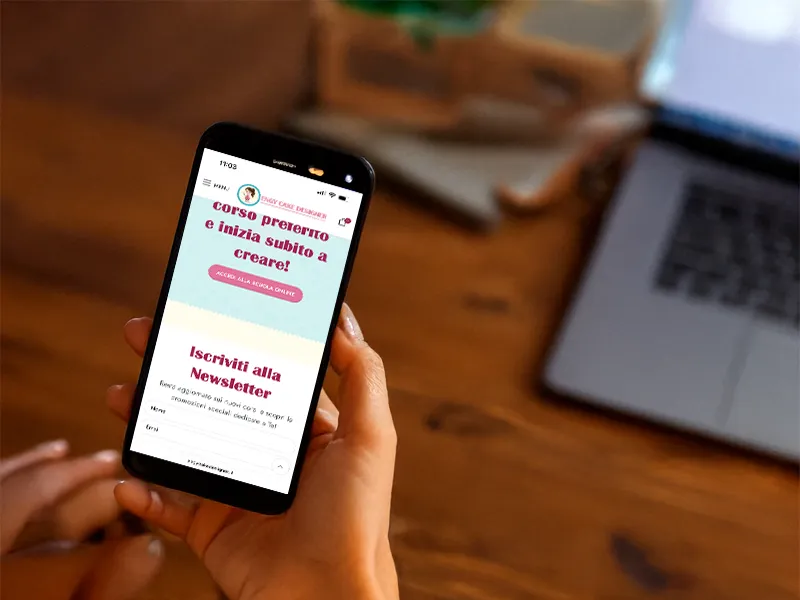 Interfaccia utente amichevole di un sito web creato da Chegenio
