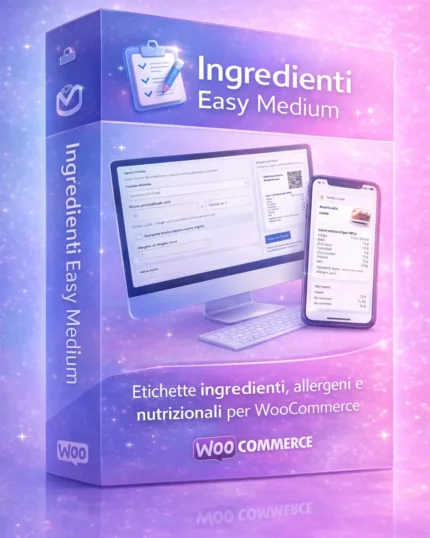 Plugin Ingredienti Easy Medium per gestire ingredienti e scenari prodotto in WooCommerce